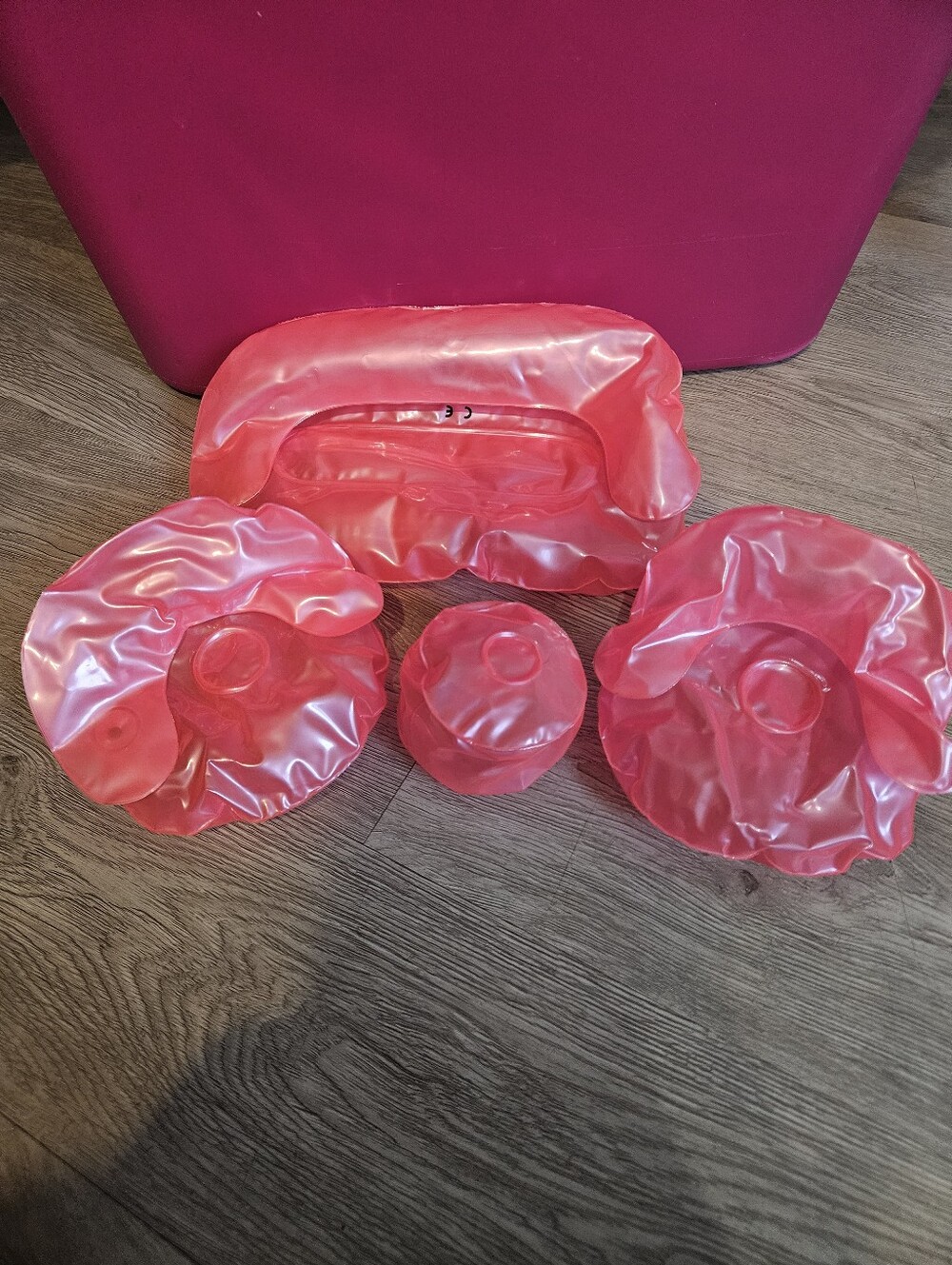 Iridescent Pink Blow Up Barbie Furniture